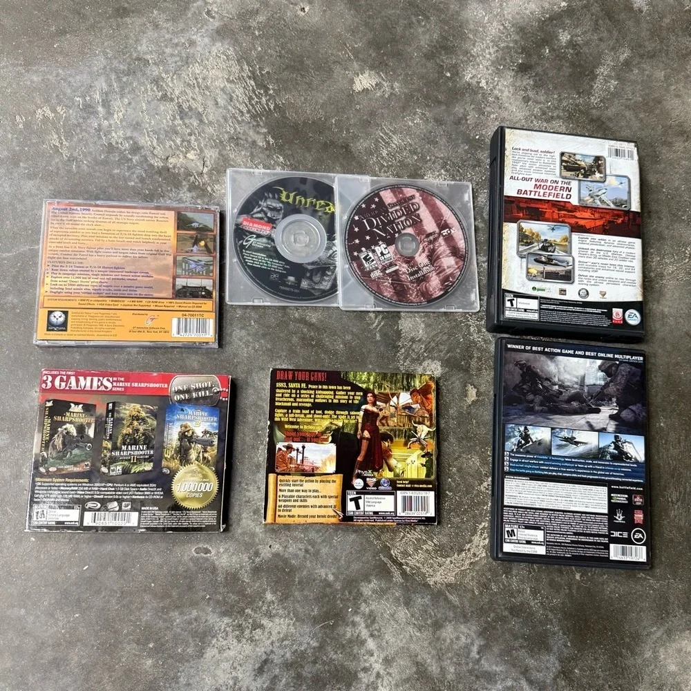 PC Game Lot 7 Battlefield Unreal HellDorado Combat Air Patrol Mixed Bundle